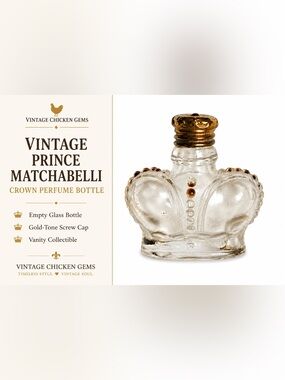 Vintage Prince Matchabelli Crown Bottle Empty